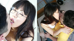 On the verge of heatstroke glasses beauty Nana-chan's Kiss Super harsh!! Thick kissing deep Kiss mania