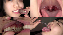 [Mouth / Spit] Popular actress Mina Mizuto&#39;s super rare mouth / uvula / teeth / spit observation video ★