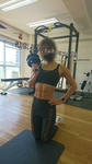 Training scene of Kansai gal with abdominal muscles