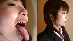 Your mouth Senka "lips of omah-Koh" President Haruka's mouth, lips and tongue tongue close-up! Super long tongue! Hen